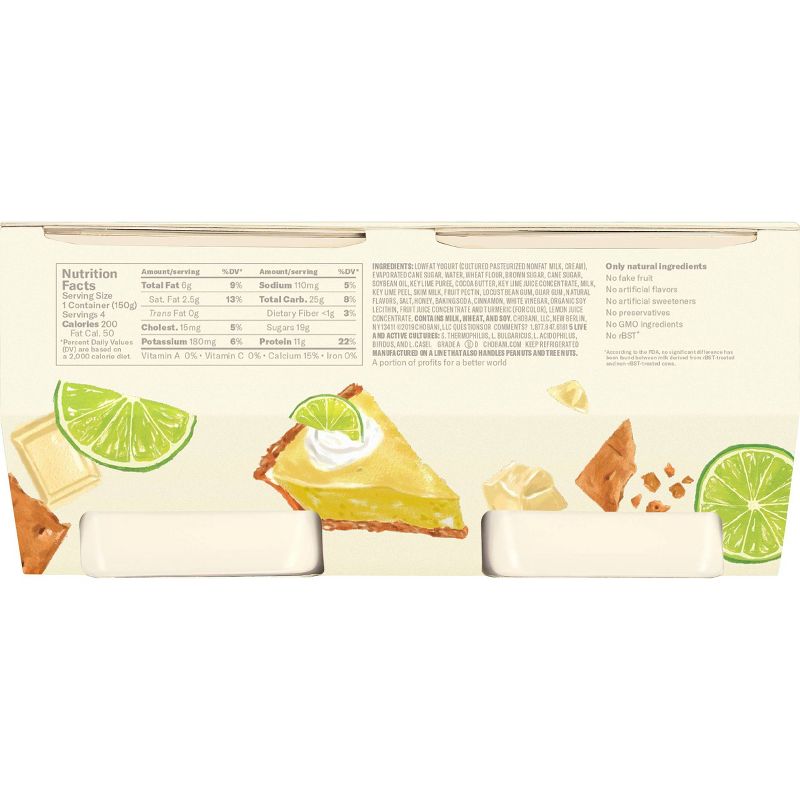 Chobani Flip Key Lime Crumble Low Fat Greek Yogurt - 4ct/4.5oz Cups
