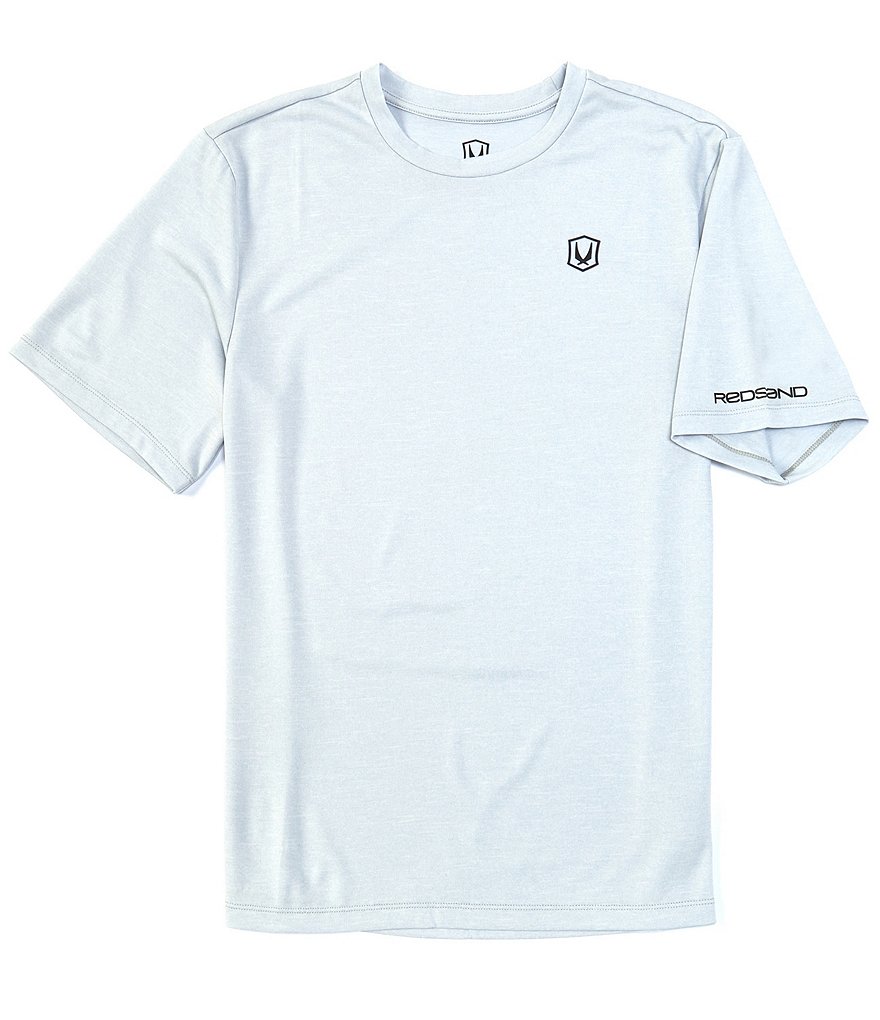 Redsand Short-Sleeve Heather UPF Rashgaurd Swim T-Shirt