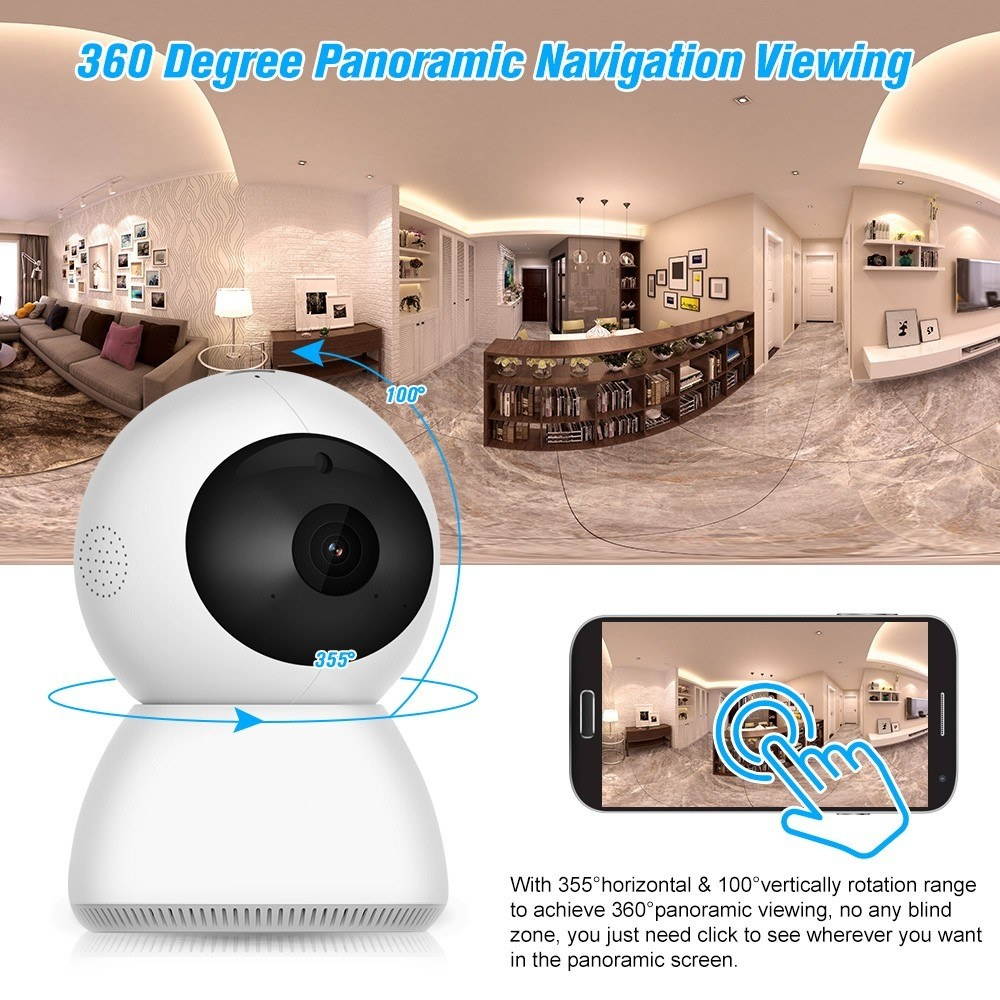 Smart PTZ IP Cameras 1920*1080P 2MP Wifi Indoor Wireless Security Camera 9 IR LEDs Phone Control Motion
