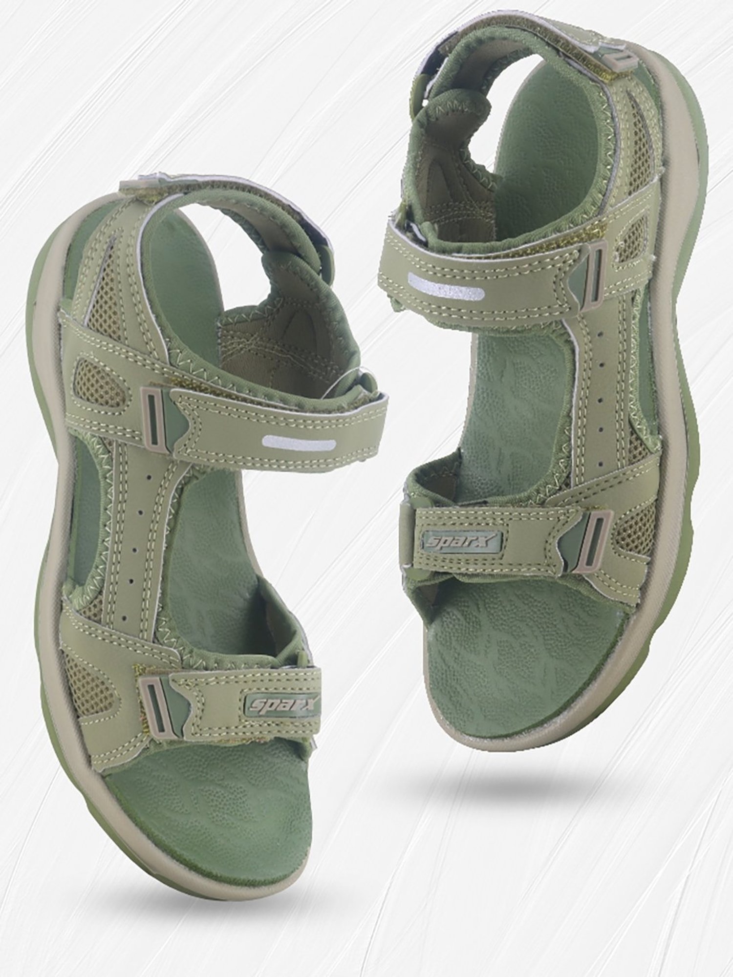 Sparx Women's Green Floater Sandals