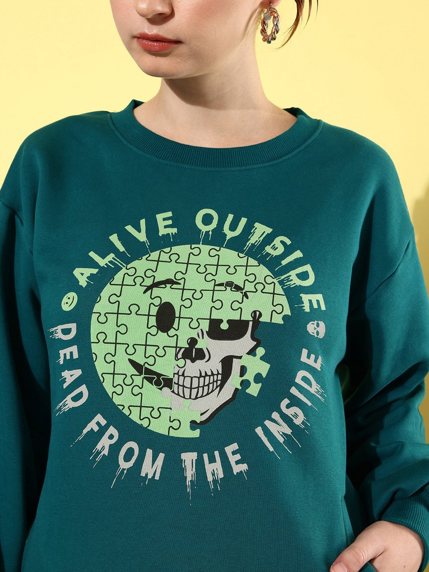 Belle Fille Yellow Patchwork Sweatshirt