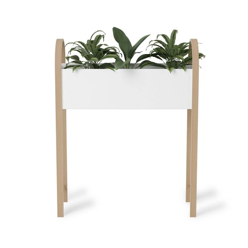 Bellwood Elevated Garden Bed & Storage Box White/Natural - Umbra