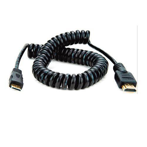 Atomos 50cm (19.68") Coiled Micro HDMI to Full HDMI Cable #ATOMCAB014
