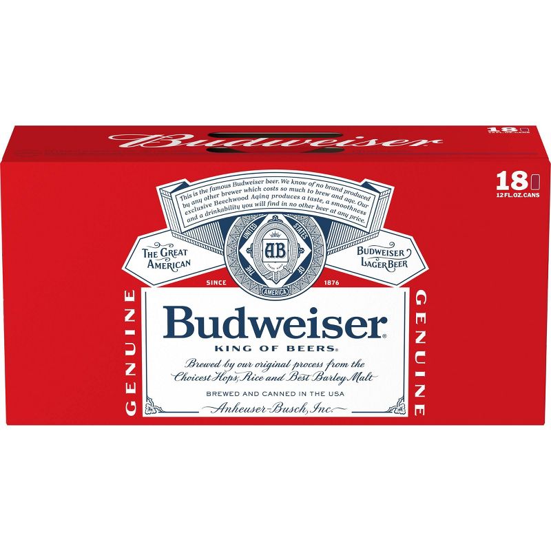 Budweiser Lager Beer - 18pk/12 fl oz Cans