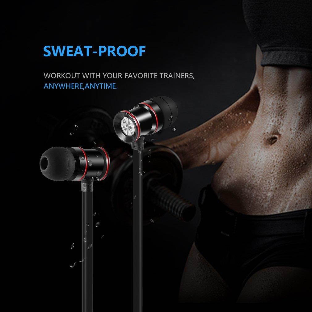 Bluetooth Smart Sports Stereo Earphones Magnetic Headphones In Ear Headset Voice Control Noise Reduction with Microphone