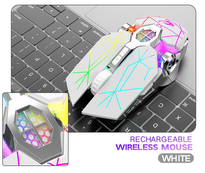 E-sport X13 Wireless Charging Gaming Mouse Silent Luminous Mechanical Mouse