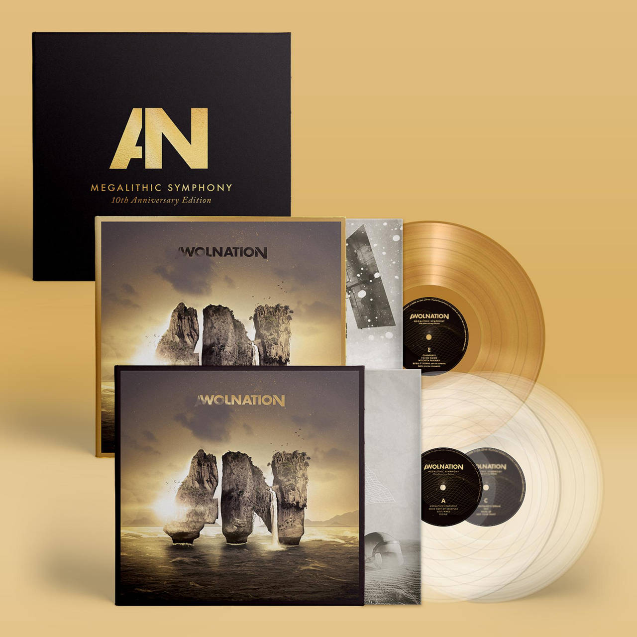 Awolnation Megalithic Symphony 10th Anniversary 180g 3LP (Clear & Gold Vinyl)