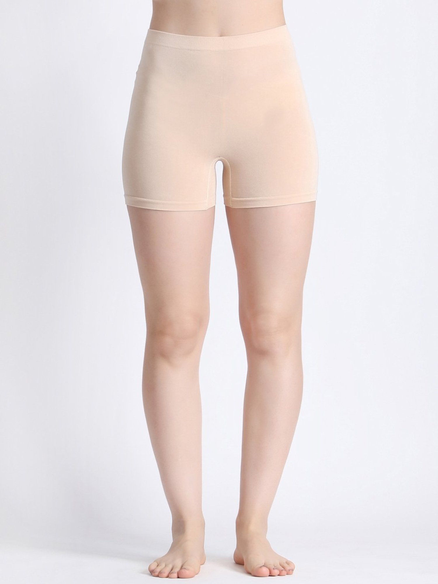 NEXT2SKIN Beige Plain Shapewear Shorts