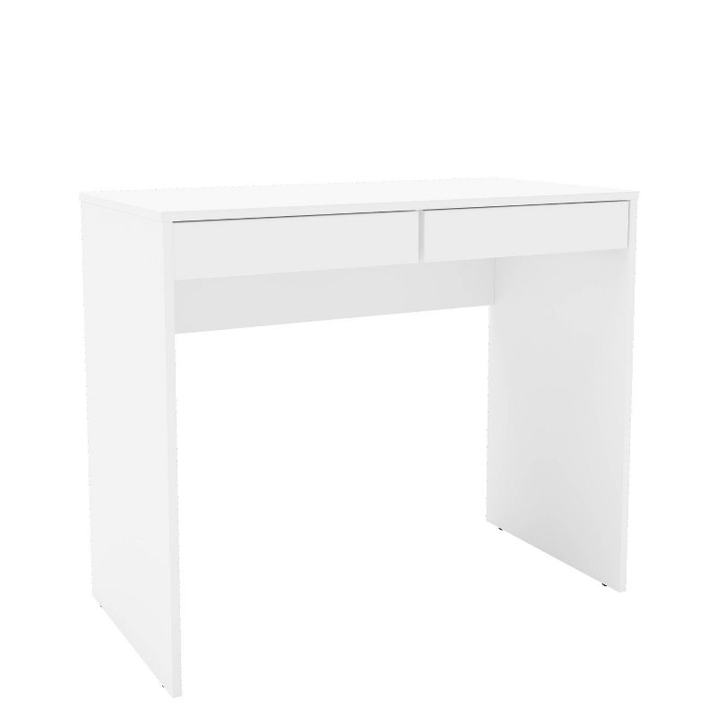 Crimson 2 Drawer Compact Student Desk White - Chique