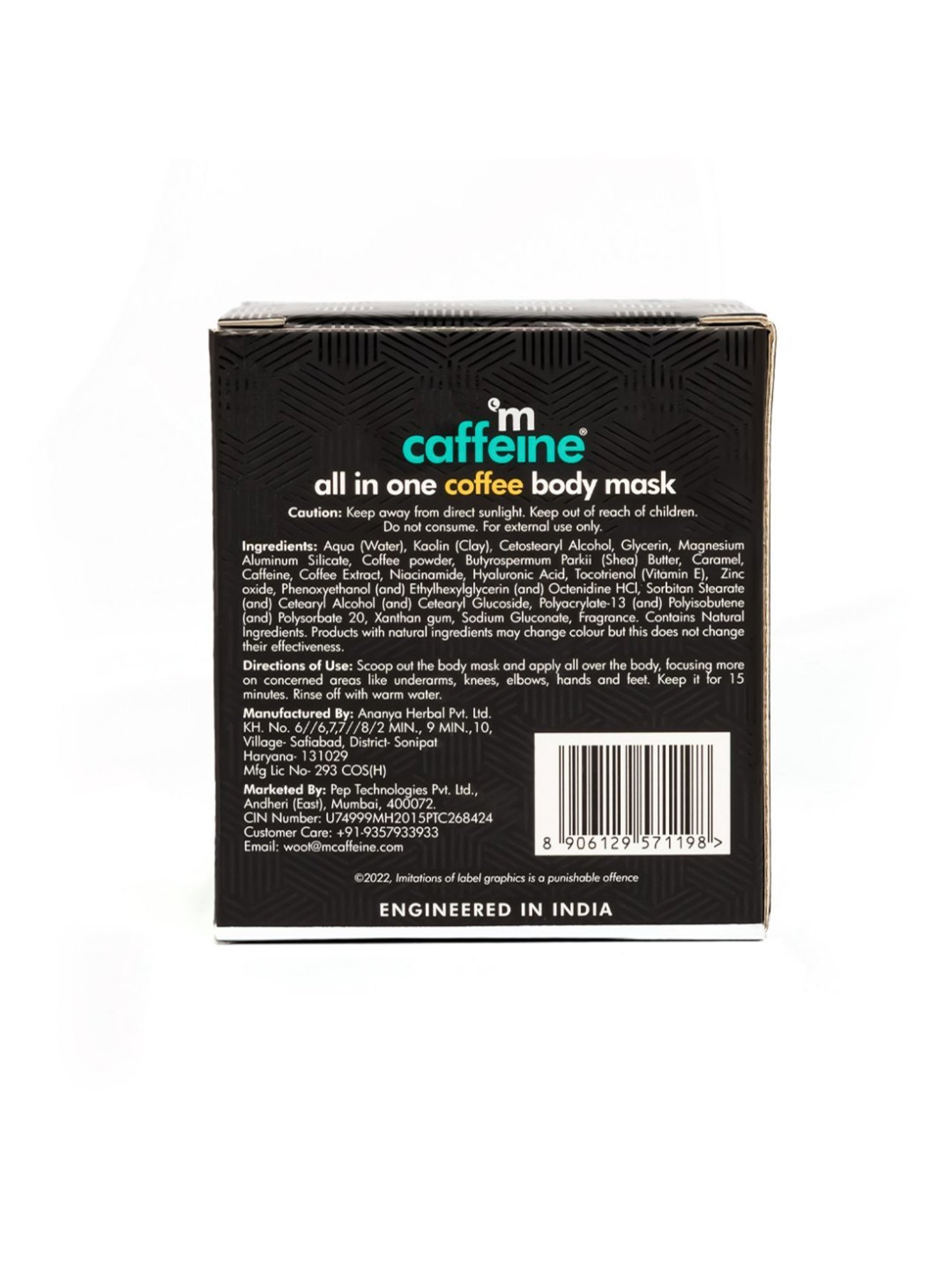 mCaffeine All in One Coffee Body Mask - 250 gm