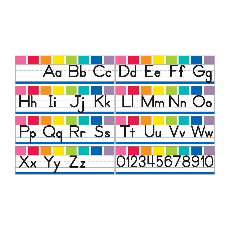 8pk Schoolgirl Style Hello Sunshine Alphabet Line Manuscript Mini Bulletin Board Set - Carson Dellosa