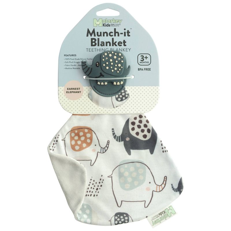Malarkey Kids Munch-It Teether Blanket - Earnest Elephant