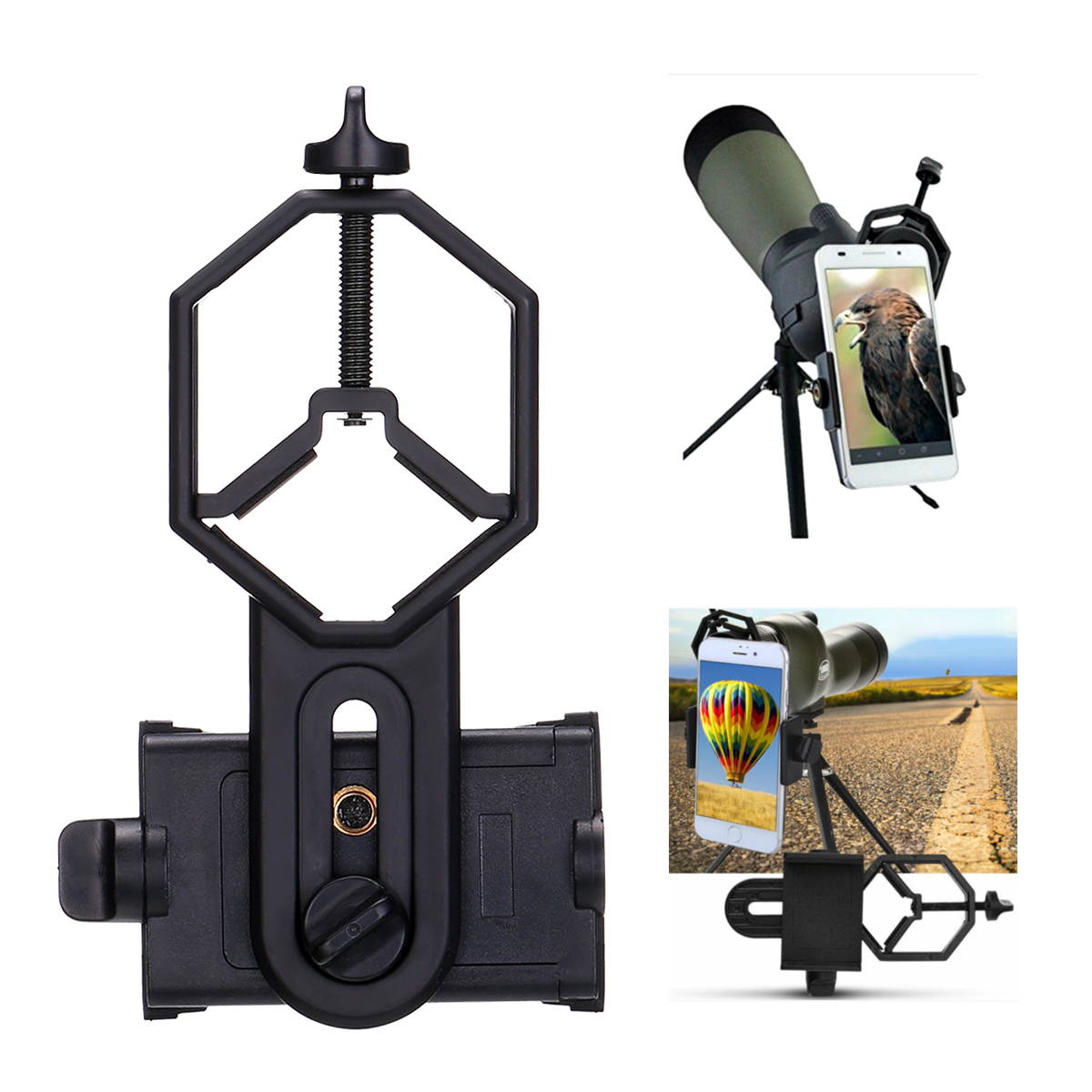 FirstPower Universal Cell Phone Adapter Mount - Compatible Binocular Monocular Spotting Scope Telescope Microscope-Fits Almost All Smartphone on The Market -Record The Nature The World