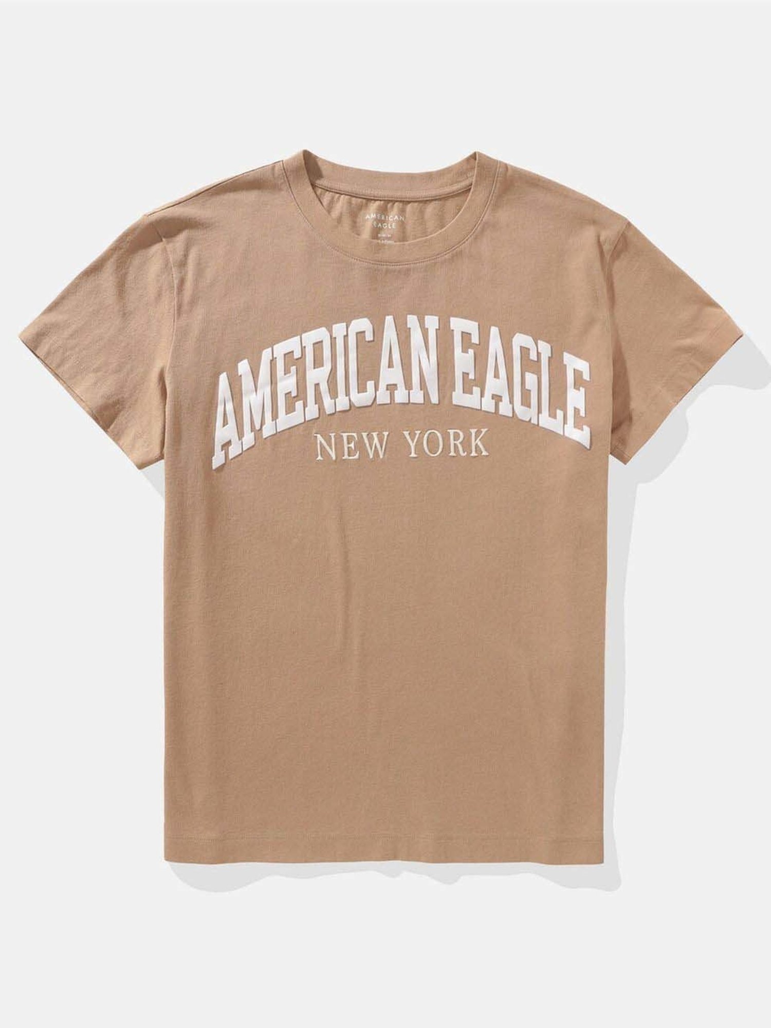 American Eagle Outfitters Brown Cotton Printed T-Shirt