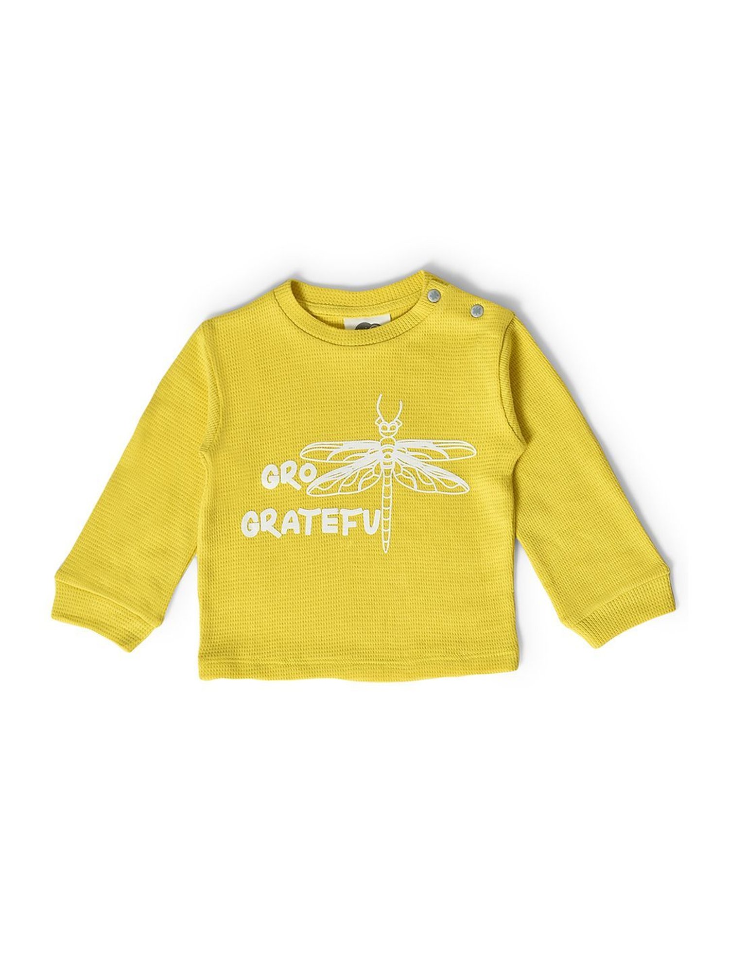 MiArcus Kids Yellow Cotton Printed Full Sleeves Sweatshirt