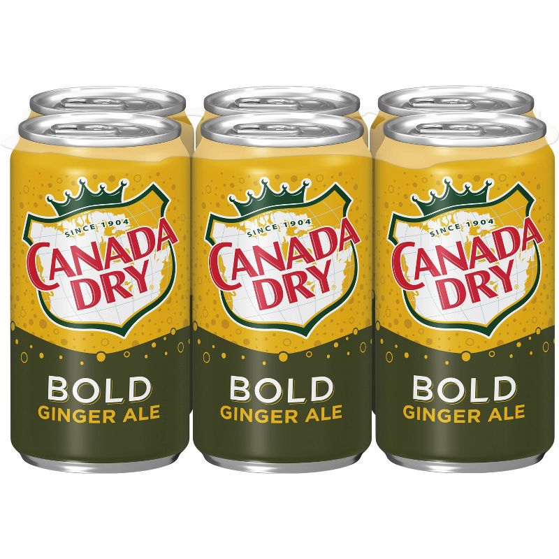 Canada Dry Ginger Ale Bold Soda - 6pk/7.5 fl oz Mini Cans
