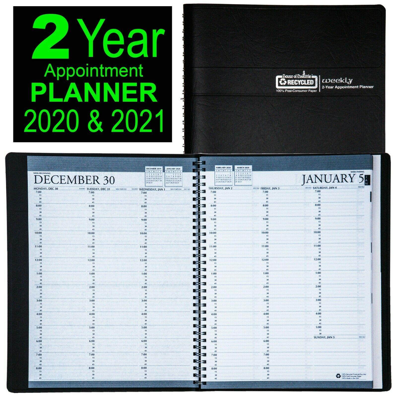 2020 & 2021 2720-02 HOD272002 2-Year Weekly Appointment Planner, 8-1/2 x 11"