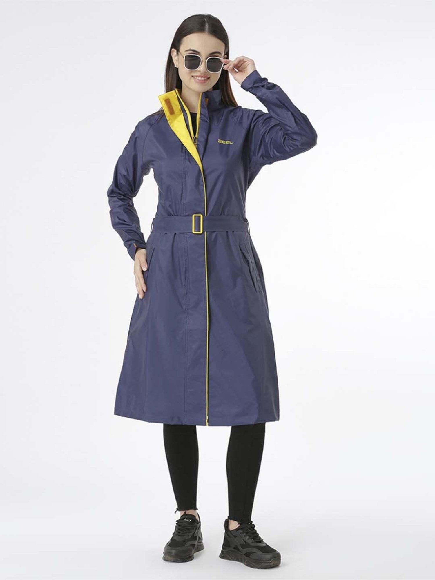 Zeel Navy Regular Fit Rain Jacket