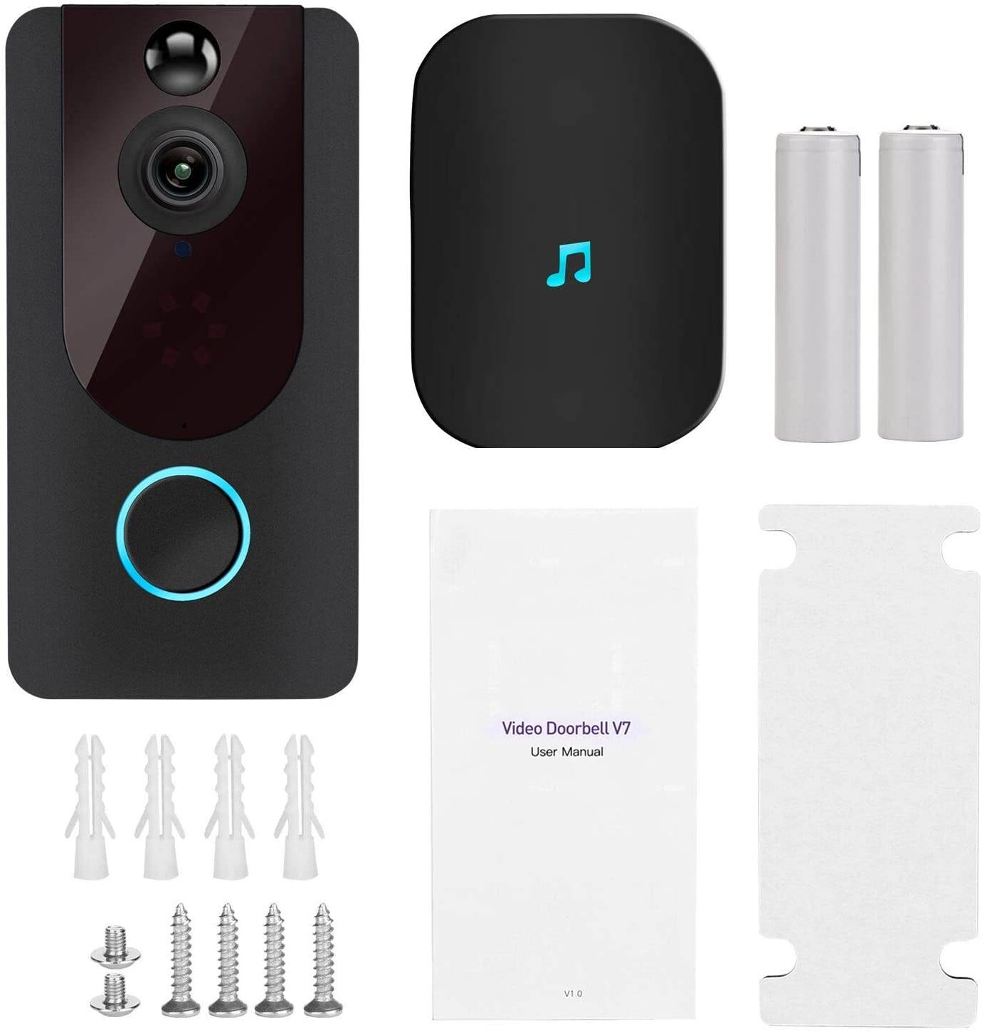 IR Sensor Welcome Doorbell Electronic Induction Doorbell Advertising Guide (Black)