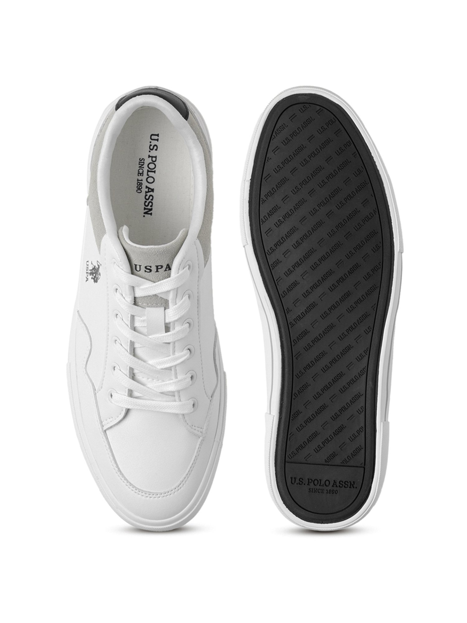 U.S. Polo Assn. Men's White Casual Sneakers