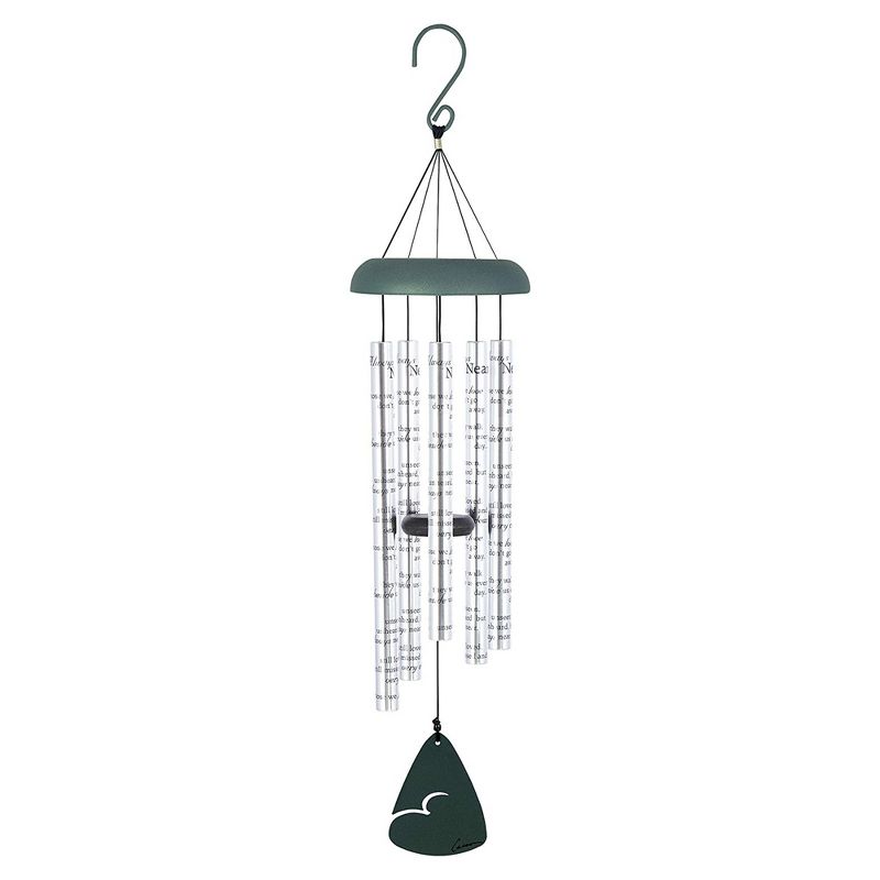 Carson Home Accents 62913 Always Near 30 Inch Sonnet Memorial Remembrance Wind Chime, Silver