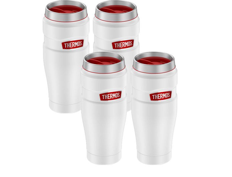 THERMOS Stainless King SK1005 Vacuum-Insulated Travel Tumbler, 16 Ounce White