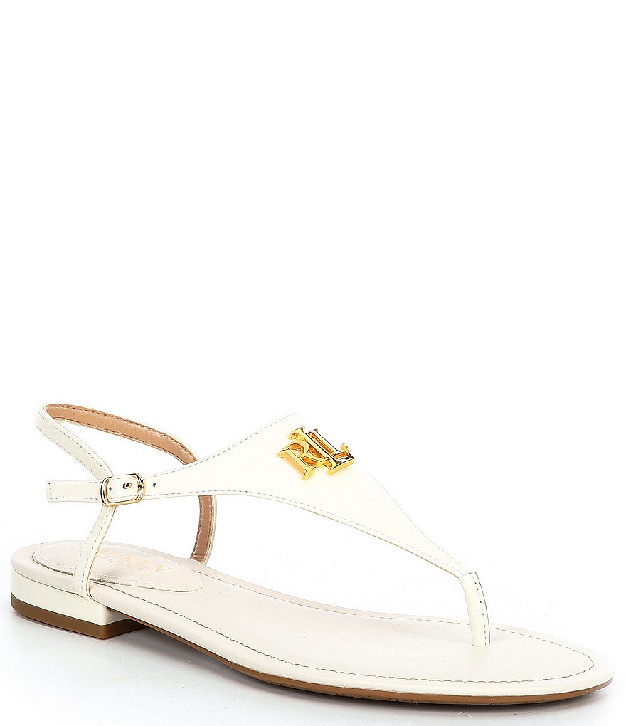 Lauren Ralph Lauren Ellington Logo Leather Sandals