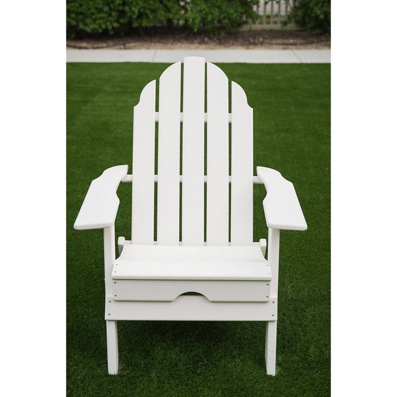 37.8" Foldable Weather Resistant  Outdoor Adirondack Chair - White - XBrand