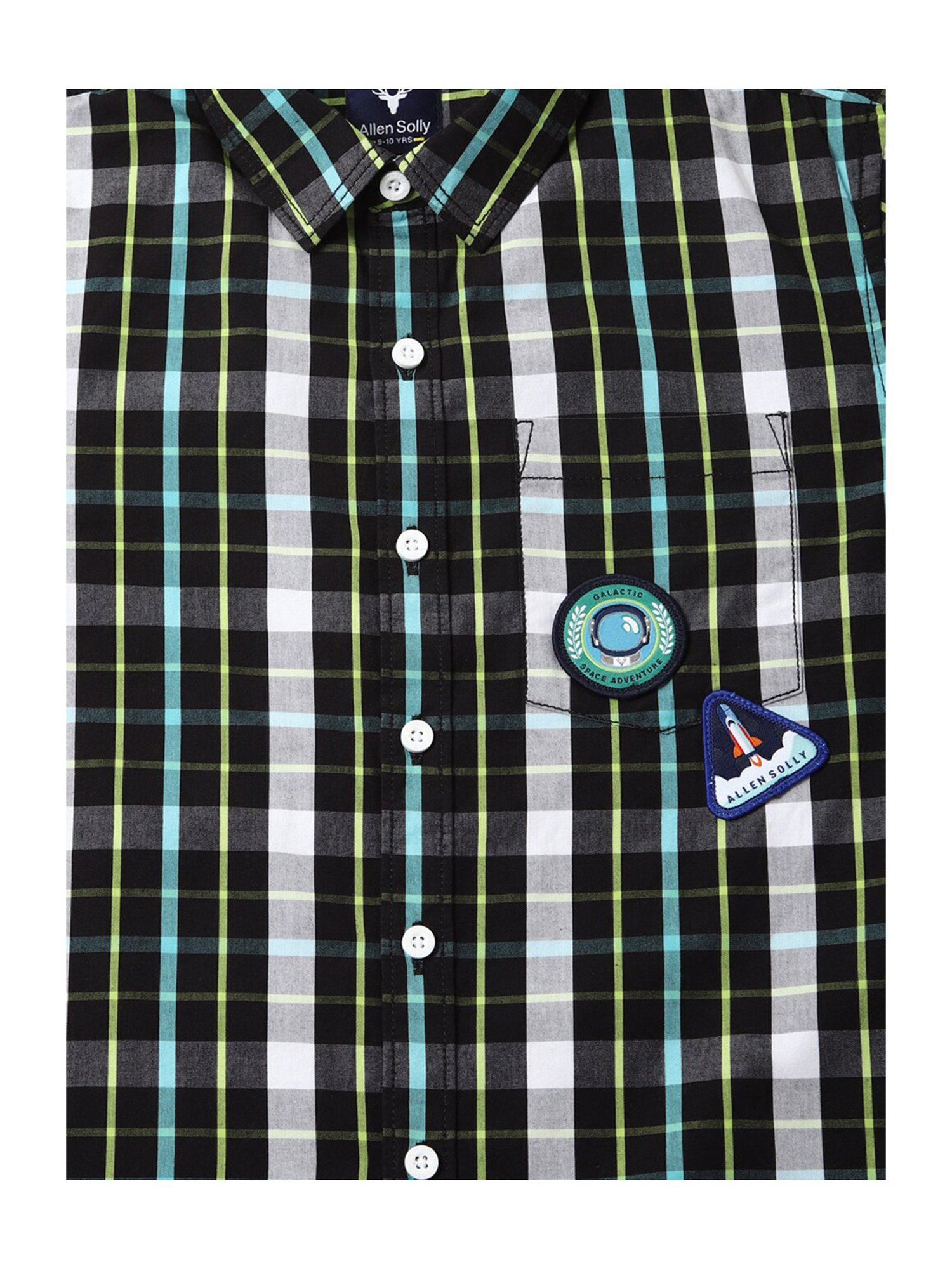 Allen Solly Junior Black Checks Full Sleeves Shirt