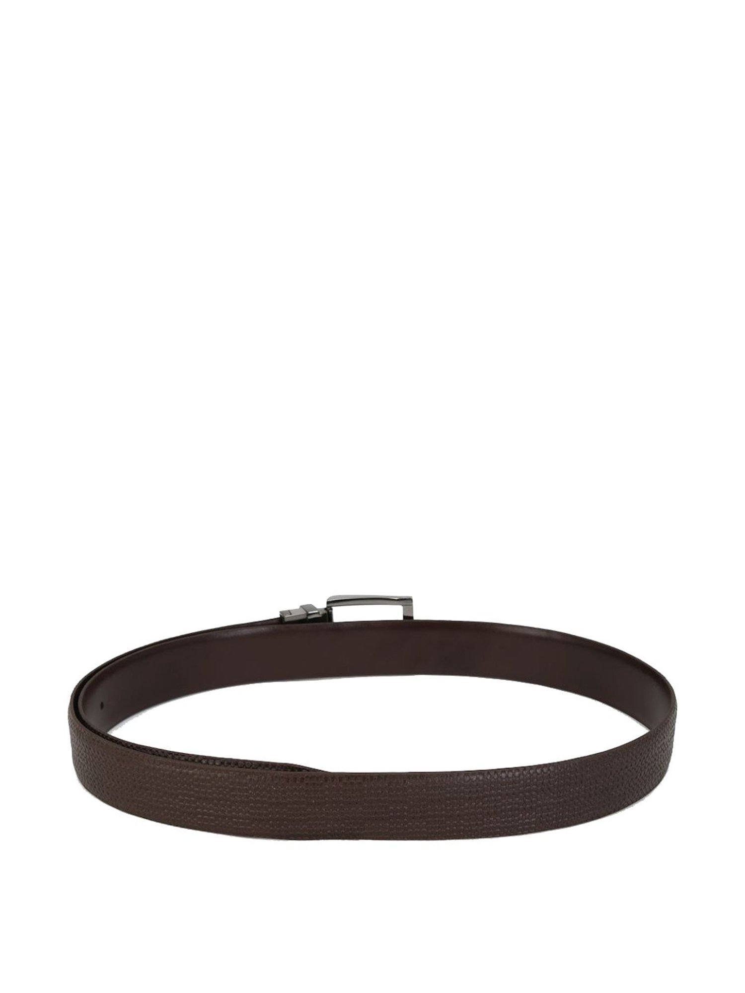 Simon Carter Brown Leather Reversible Belt for Men