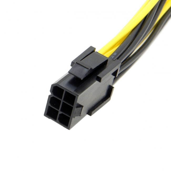 Jimier PCI-E PCI Express ATX 6Pin Male to Dual 8Pin & 6Pin Female Video Card Extension Splitter Power Cable PW-185