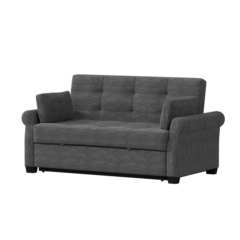 Queen Hannah Convertible Sofa Gray - Serta