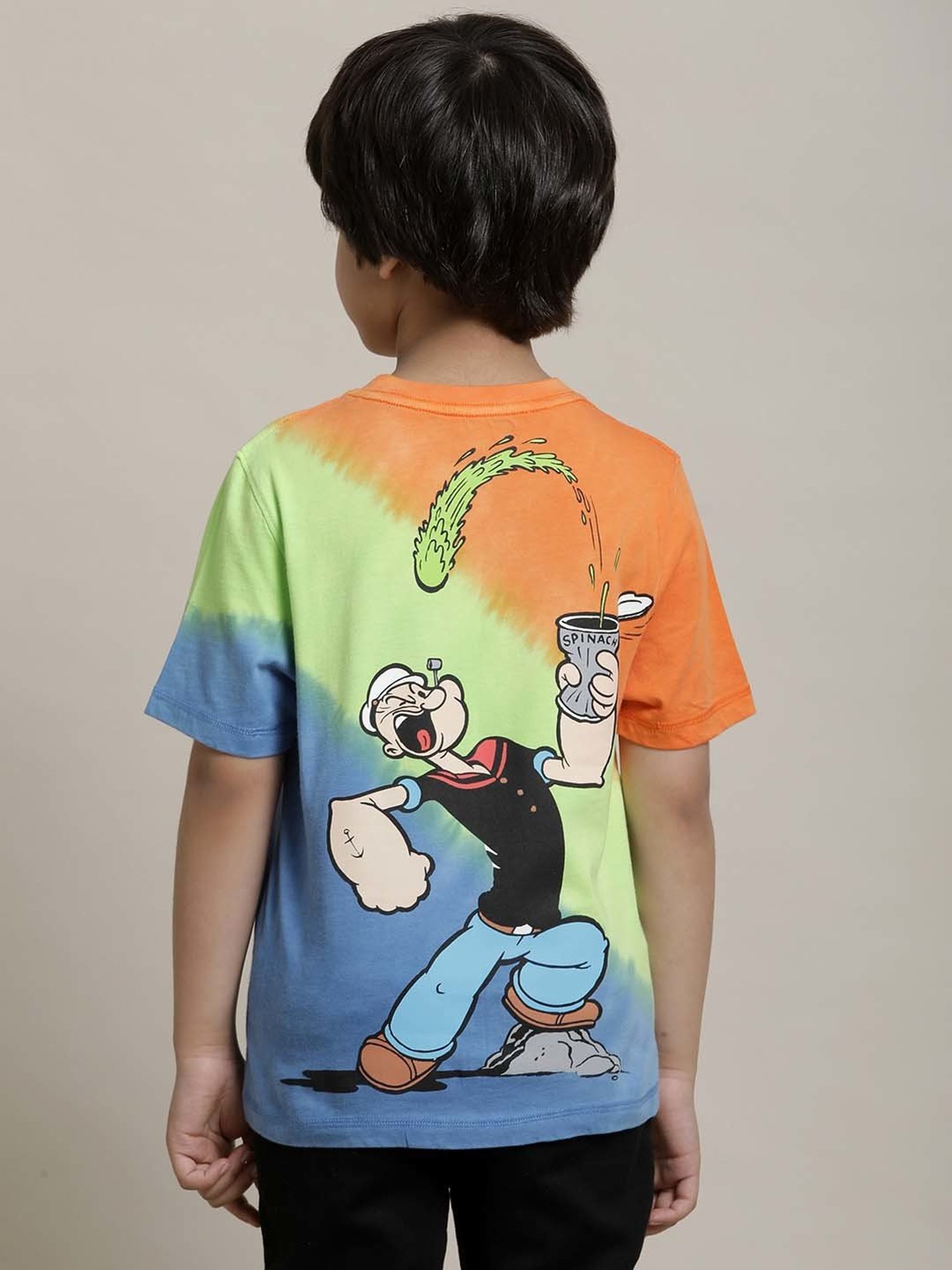 Kidsville Multicolor Cotton Printed Popeye T-Shirt