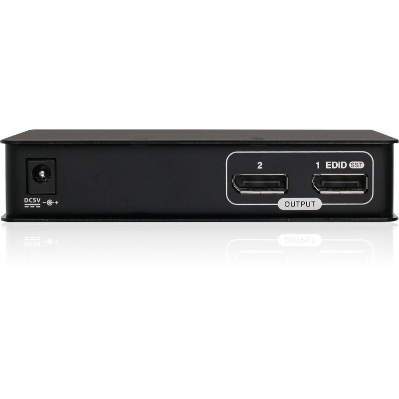 IOGEAR 2-Port DisplayPort 1.2 Graphics Splitter / Multi-Monitor MST Video Hub - 4096 x 2160 - DisplayPort - Metal