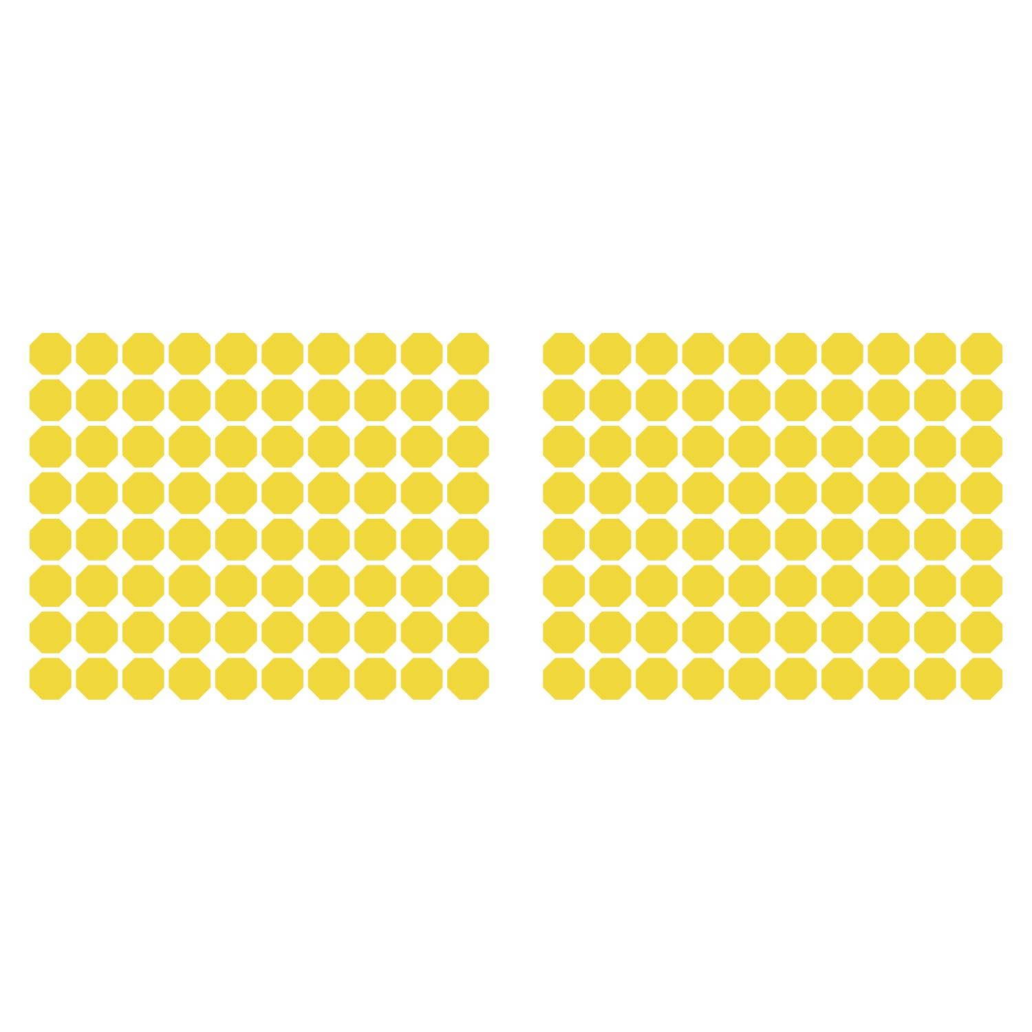 LiteMark 3.5 Inch Black Removable Octagon Decals - Pack of 18