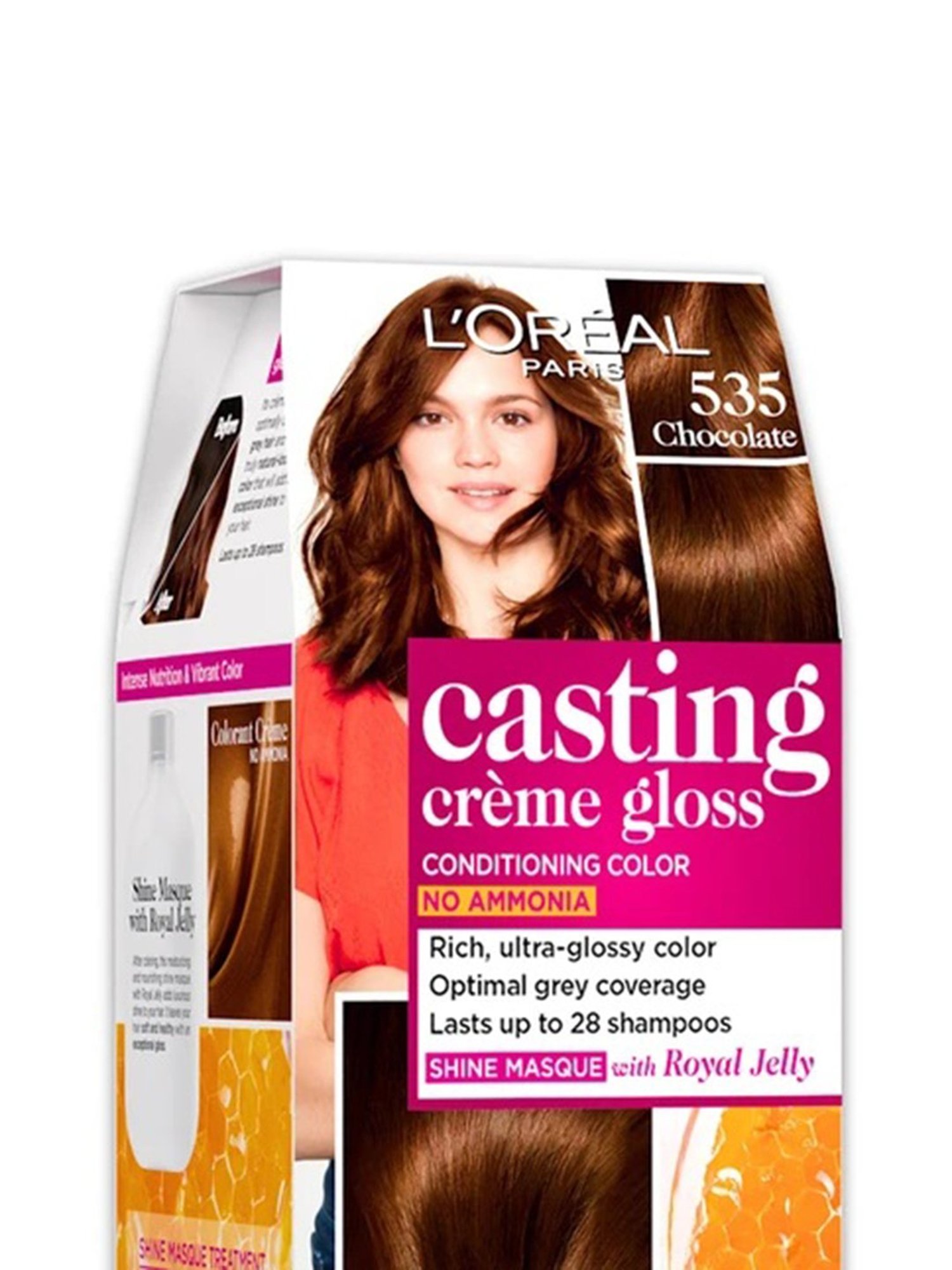 L'Oreal Paris Casting Creme Gloss Hair Color Chocolate 535 - 87.5 gm + 72 ml