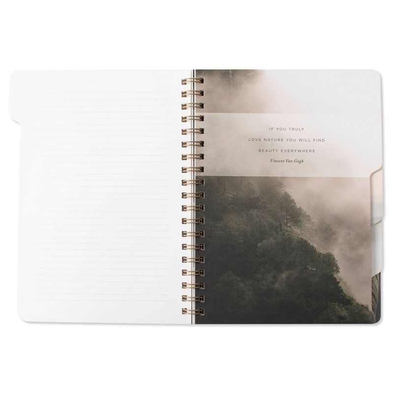 180 sheet College Ruled 5 Subject Spiral Notebook Large Tab Stay Curious - Fringe