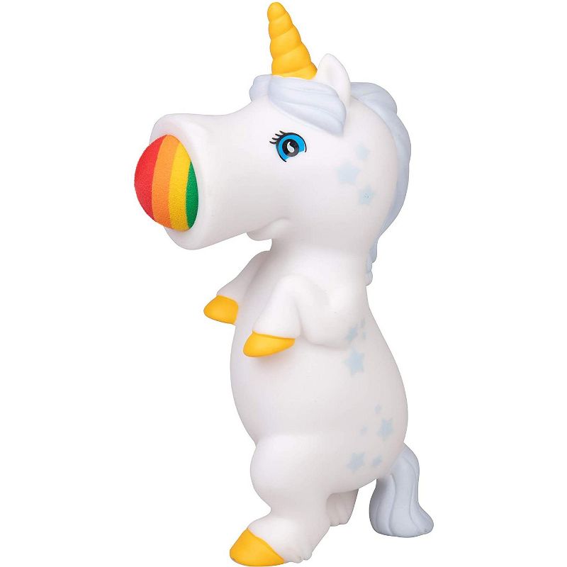 Hog Wild White Unicorn Popper Toy, Shoots Foam Balls!