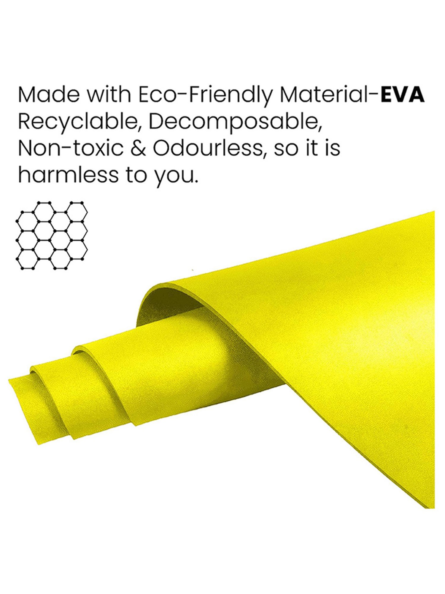 Stag Global Anti-Slip Yoga Mat (Yellow) Size - 6X2 Ft