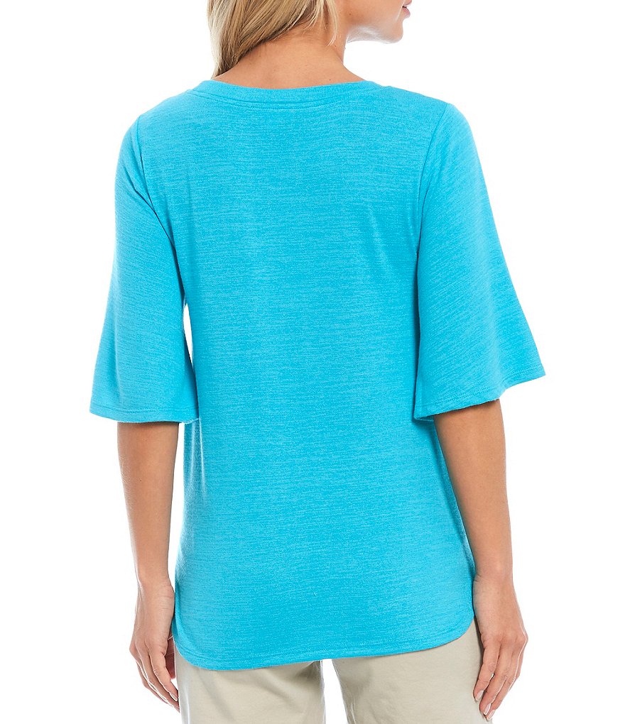 Westbound Petite Size Flounce Short Sleeve Top