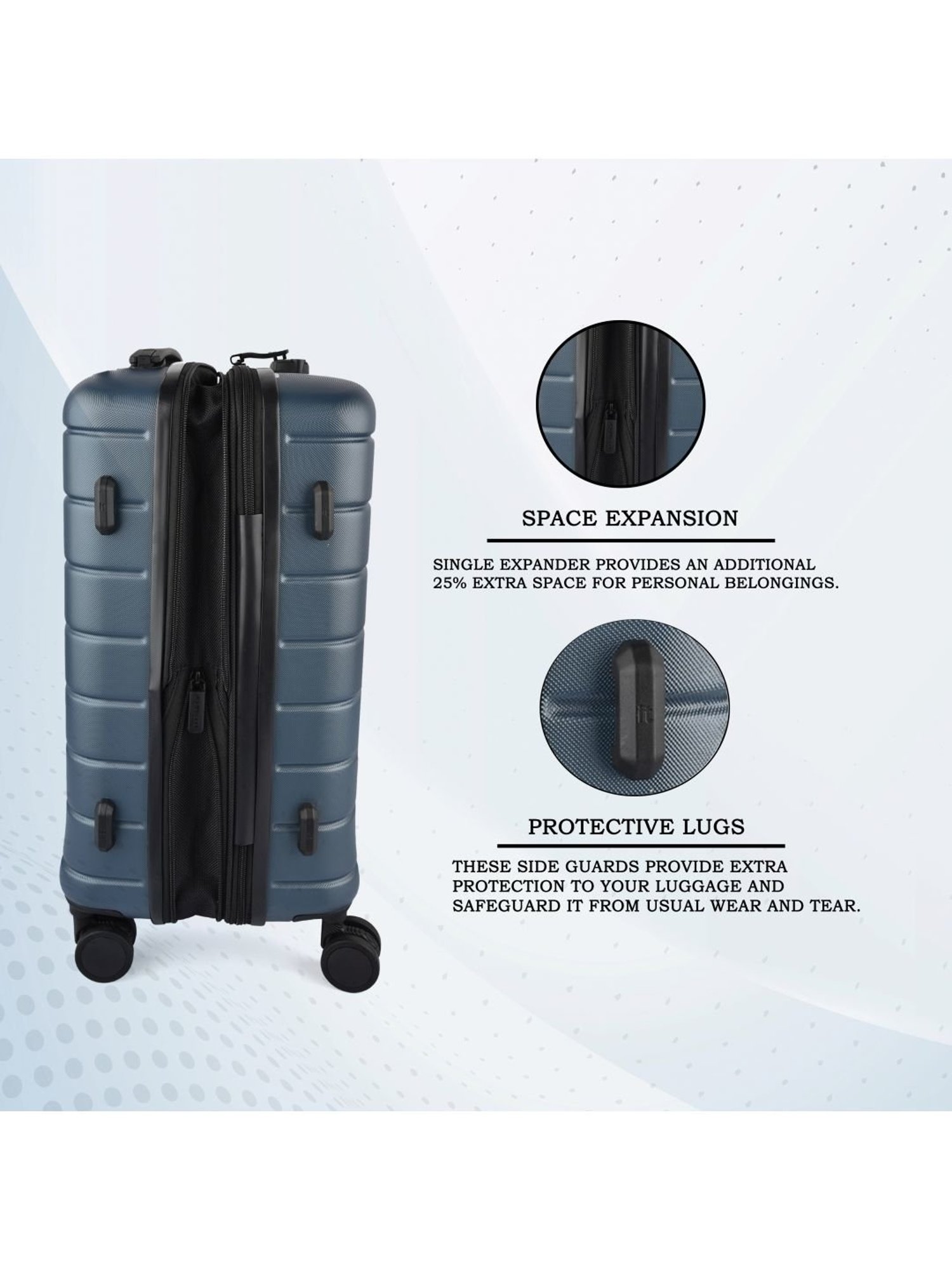 it luggage Incision Blue Cabin -20 inches Expandable Hardsided Trolley Bag with TSA Lock