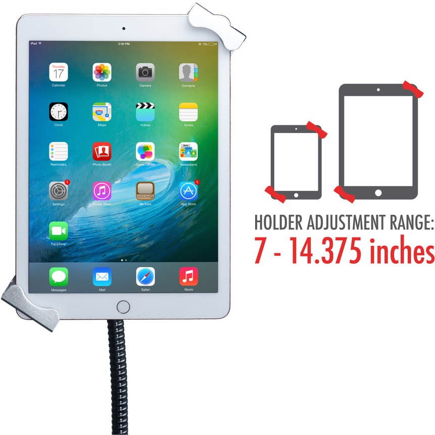 CTA Digital - PAD-PARAF - CTA Digital Premium Locking Floor Stand Kiosk - Up to 10.5 Screen Support - 13.5 Width x 16