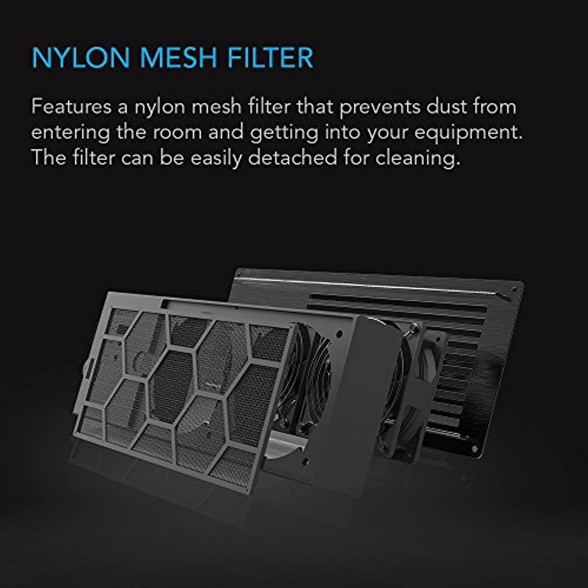 AC Infinity AIRFRAME T7-N White, High-Airflow Cooling Fan System 16", Intake Airflow, for AV Equipment Rooms, Closets, and Enclosures