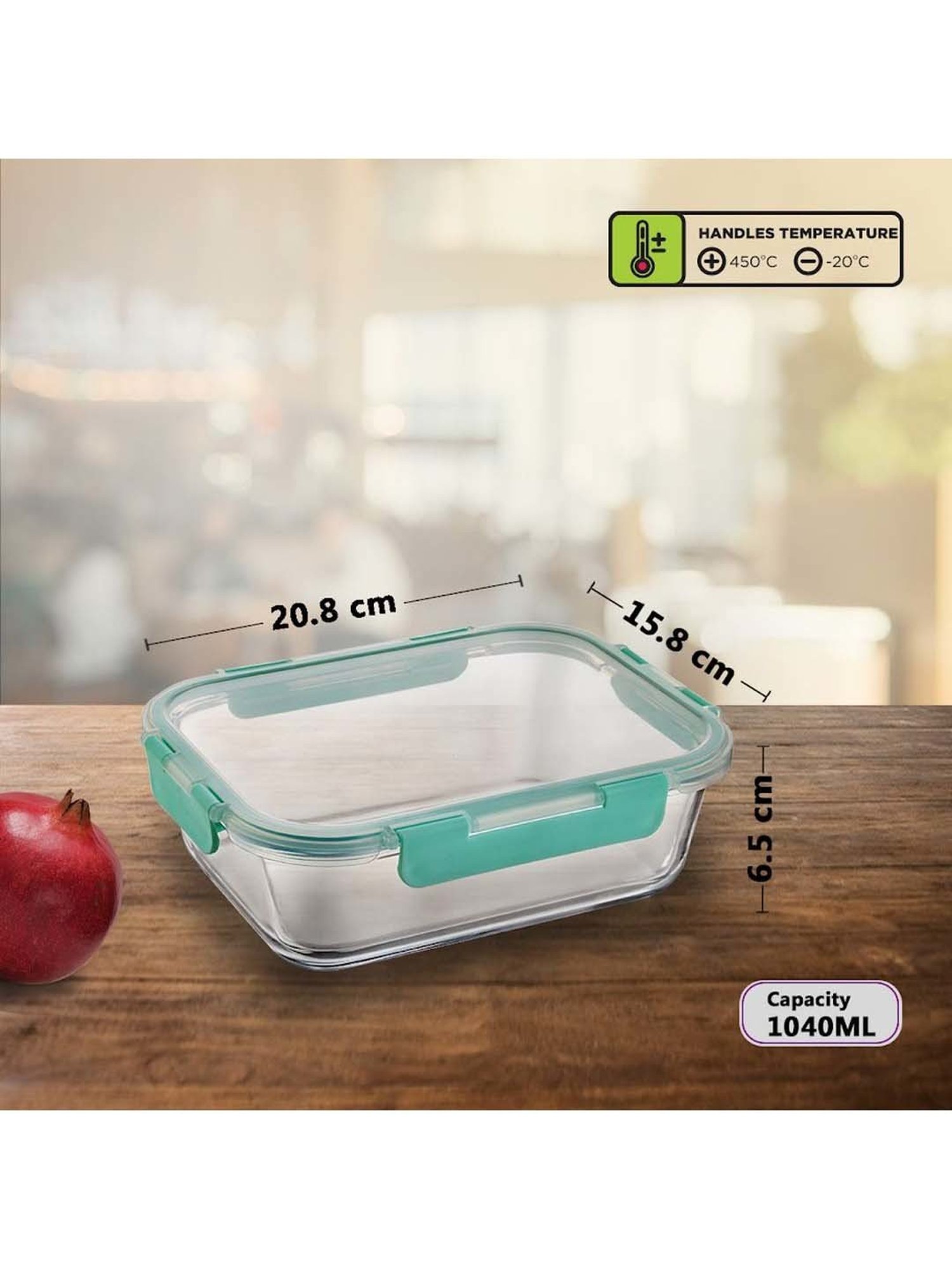 Allo Borosilicate Glass Containers with Lids Microwave Safe Container for Glass Storage Containers