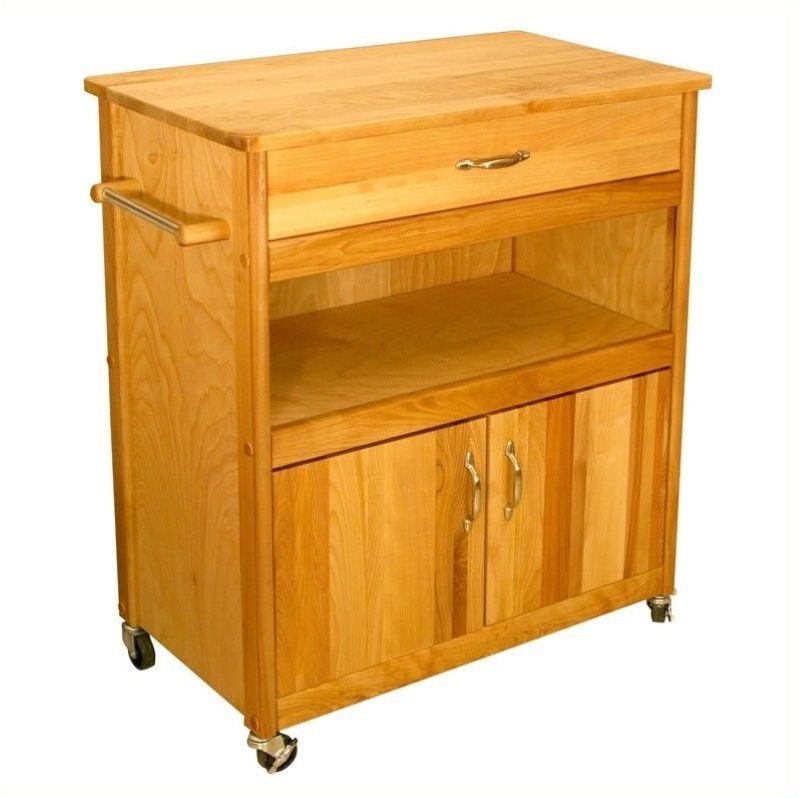 Wood Wide Cuisine Kitchen Cart in Brown - Catskill Craftsmen