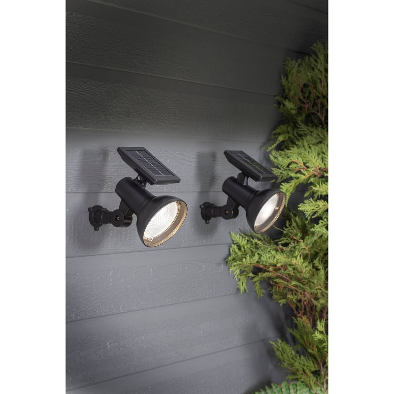 Solar Spot Light with Kelvin Selector Black - Sterno Home