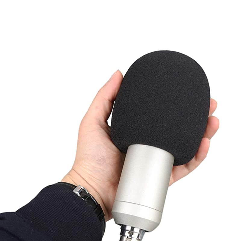 Microphone Foam Cover + Furry Windscreen Wind Muff Compatible with Mic Audio Technica AT2020 ATR2500 AT2035 AT2050 AT4040 Cardioid Condenser Microphone Noise Reduction