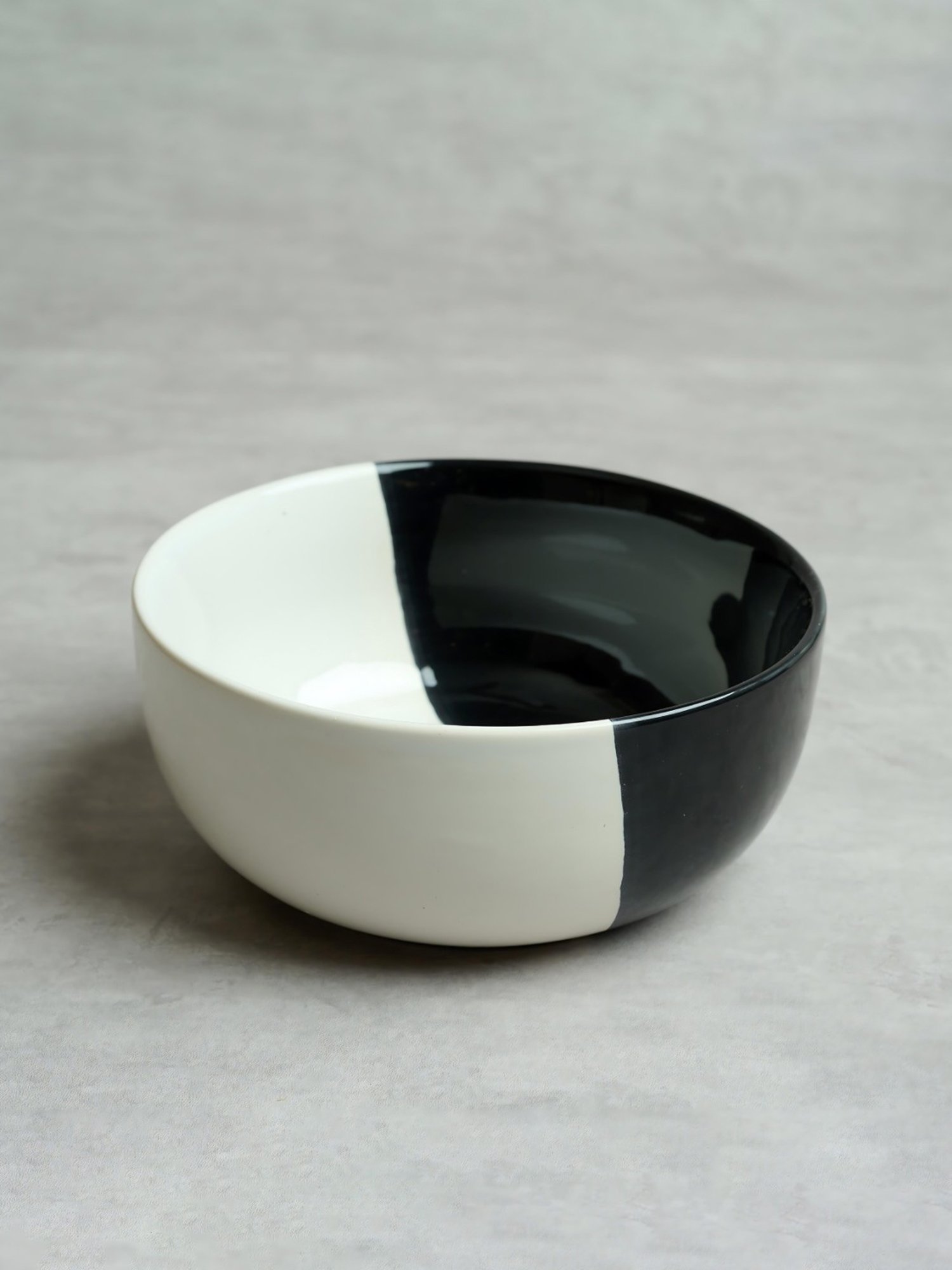 BlackCarrot Black & White Ceramic Dip Bowls Set of 2