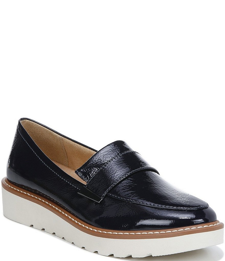 DKNY Eli Leather Logo Hardware Strap Loafers