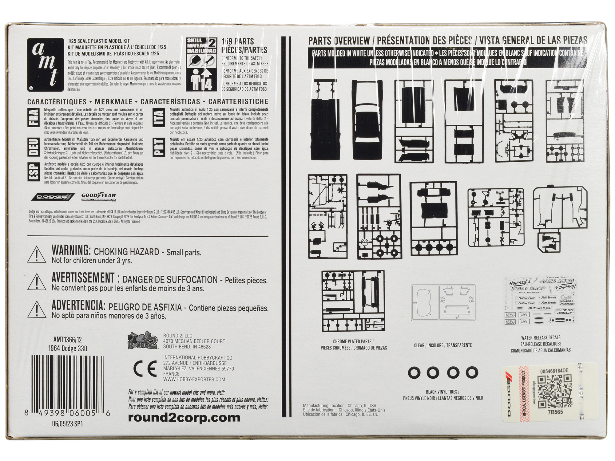 Level 4 Model Kit 1970 Dodge Challenger T/A "Streetburner" 2-in-1 Kit 1/24 Scale Model by Revell